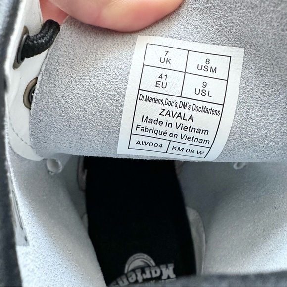 SOLD NWOB Dr. Martens Zavala Leather Combat Boot in White Size 8 41 Y2K - Picture 7 of 7